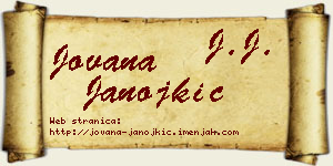 Jovana Janojkić vizit kartica